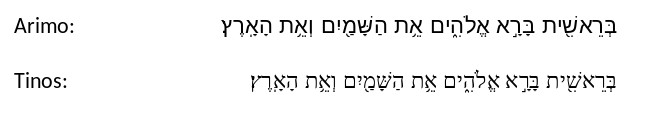 Hebrew Fonts: Tinos, Arimo